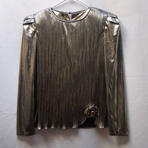 Vintage Boston Maid gold lame top